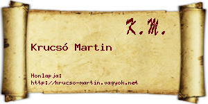 Krucsó Martin névjegykártya